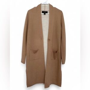 Paul Costelloe Black Label Merino Wool Blend Duster Cardigan Sweater Coat Medium